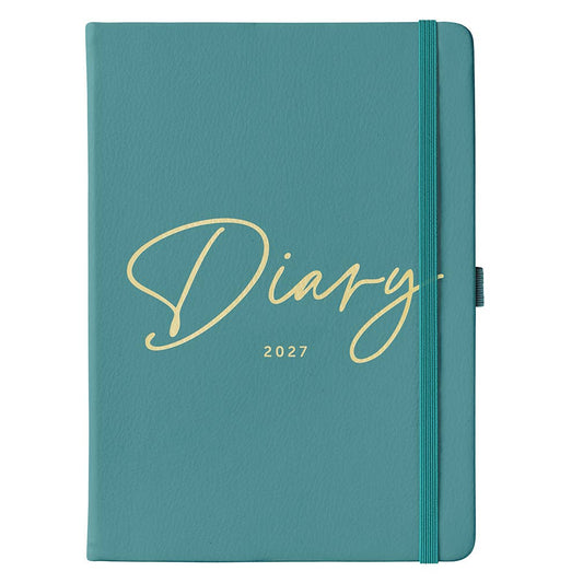 Family Diary 2027 Teal Faux - Busy B