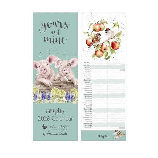 'Yours and Mine' Slim Calendar 2026