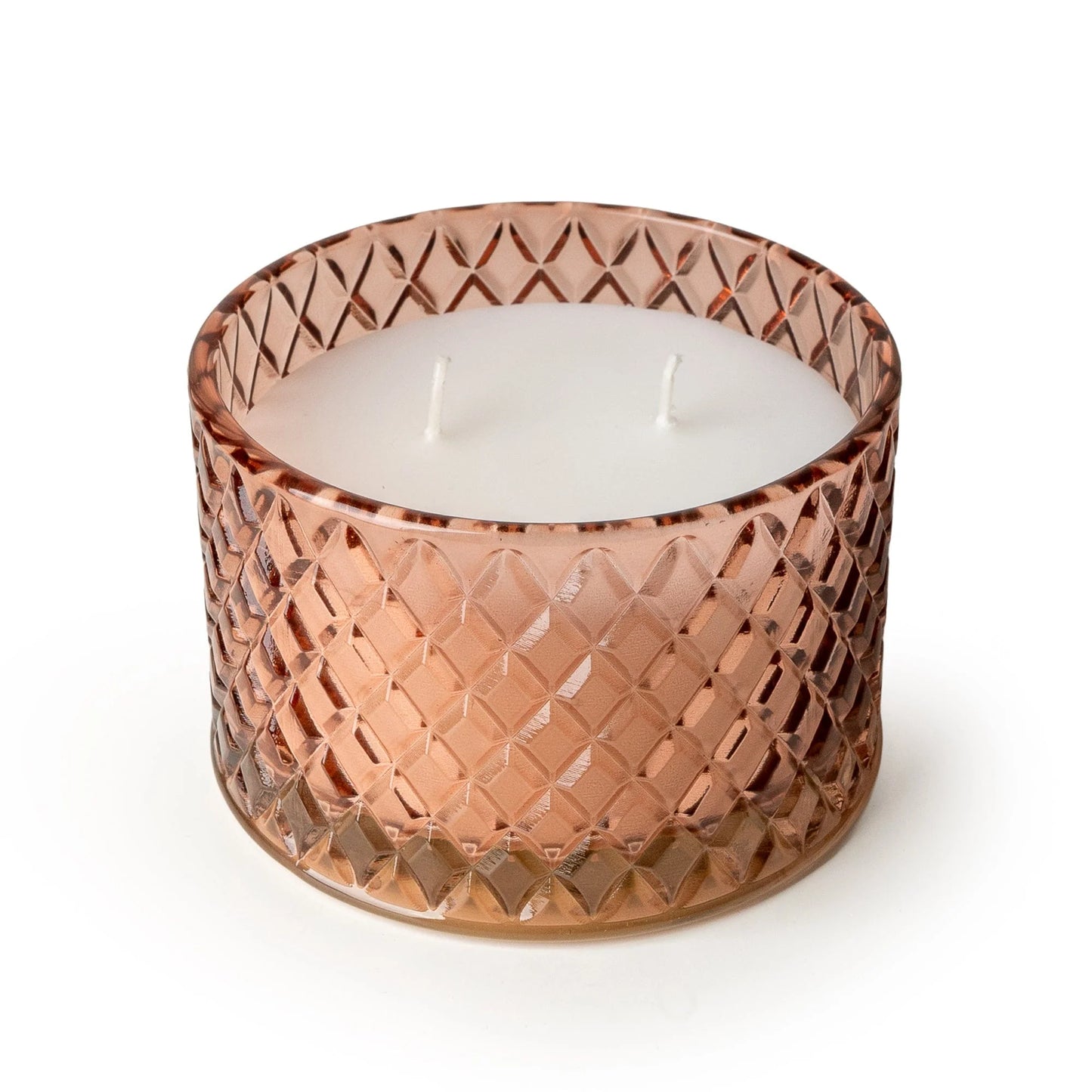 Round Embossed Candle Jar - Jhangye Pink