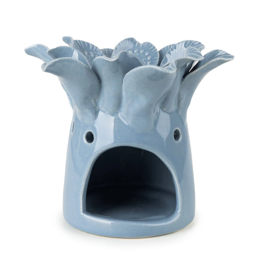 Lotus Flower Wax Burner Blue