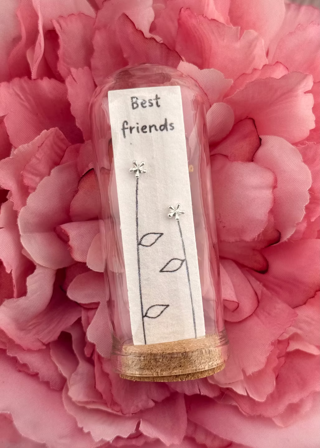 Best Friend Flower Earring Jar
