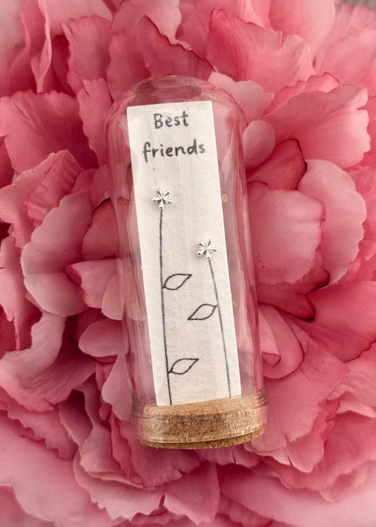 Best Friend Flower Earring Jar