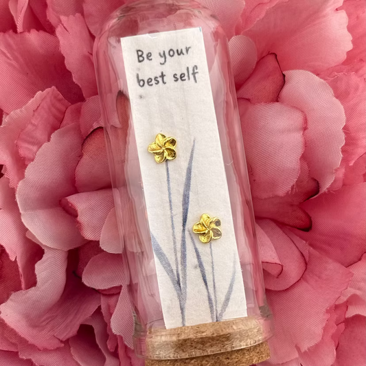 Be Your Best Self Flower Earring Jar