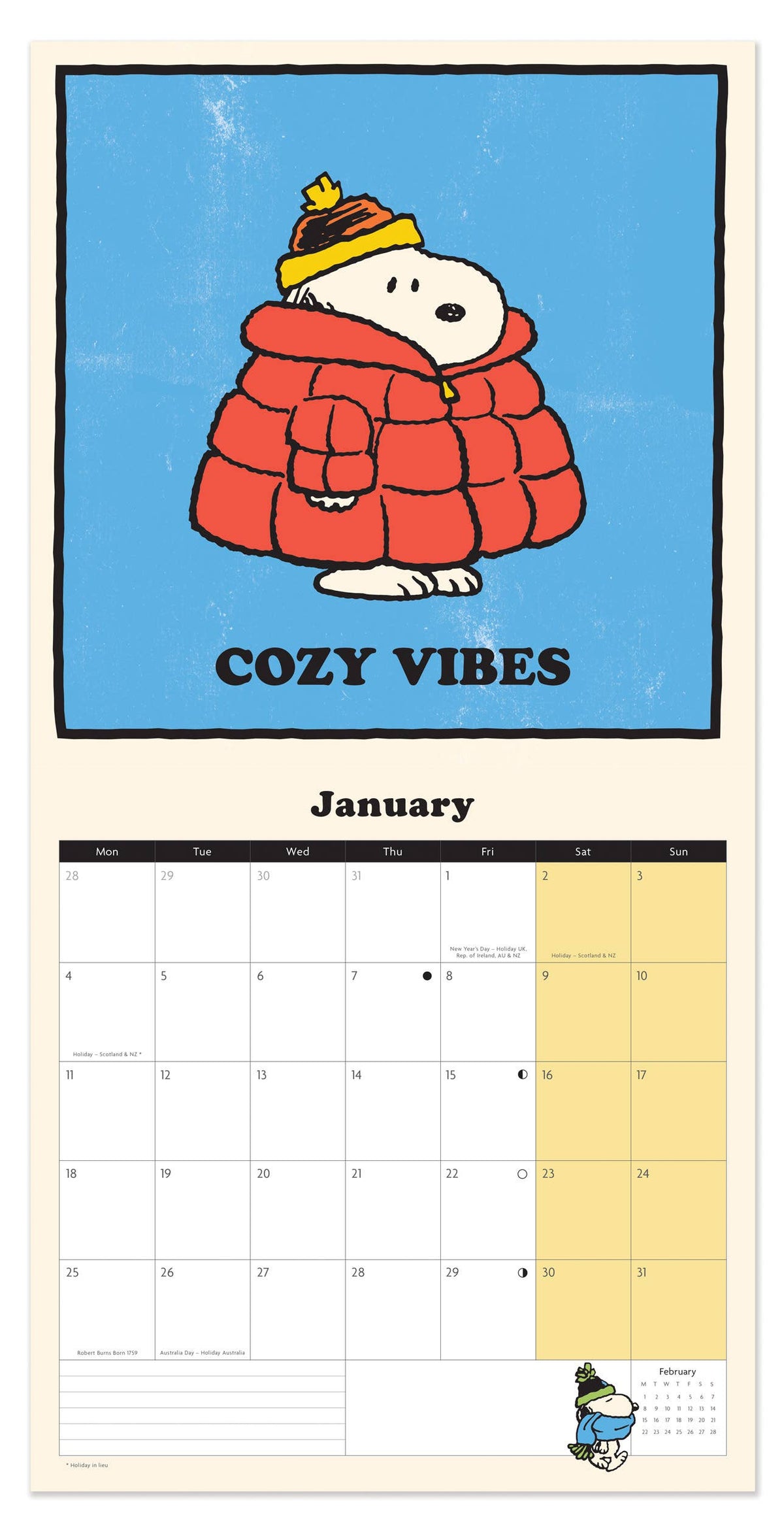 2027 Snoopy Square  Calendar