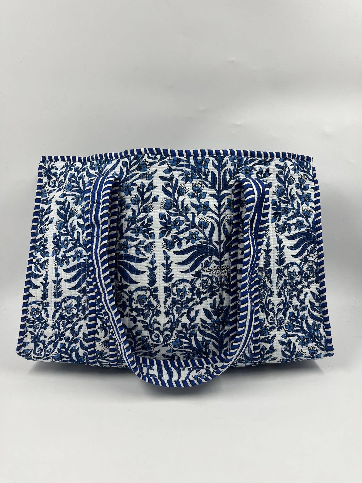 100% Cotton Kantha Quilted Boho Reversible (Small) Tote Bag