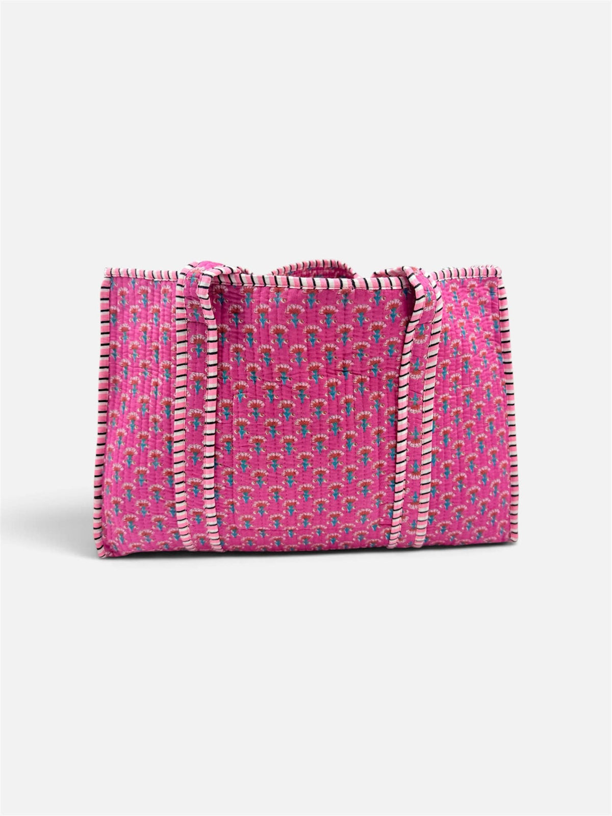 100% Cotton Kantha Quilted Boho Reversible (Small) Tote Bag