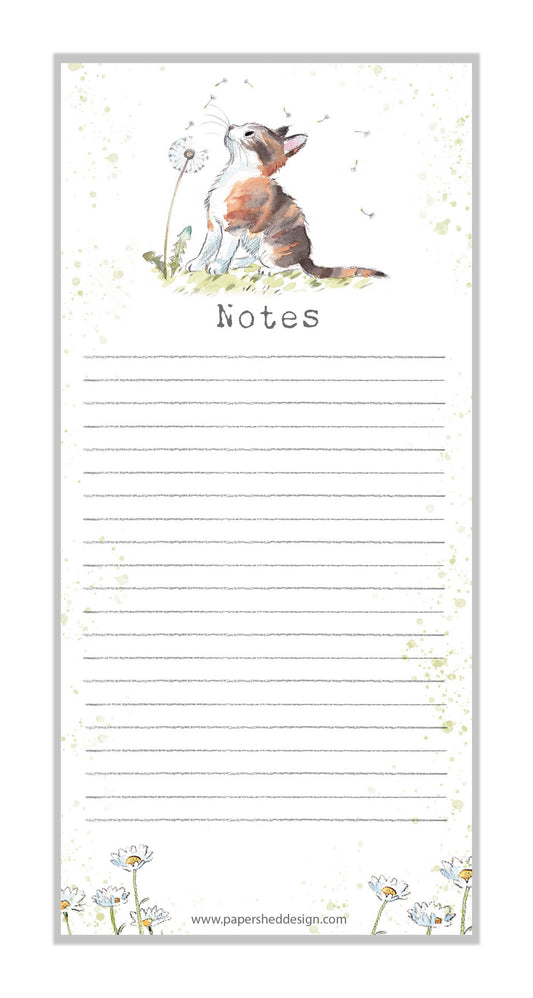 Magnetic Notepad - Cat with Dandelion - NOTE04