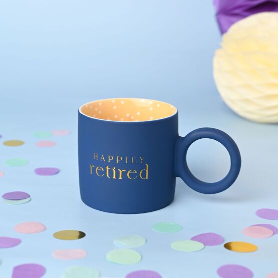 Happy Retirment Mug - Navy