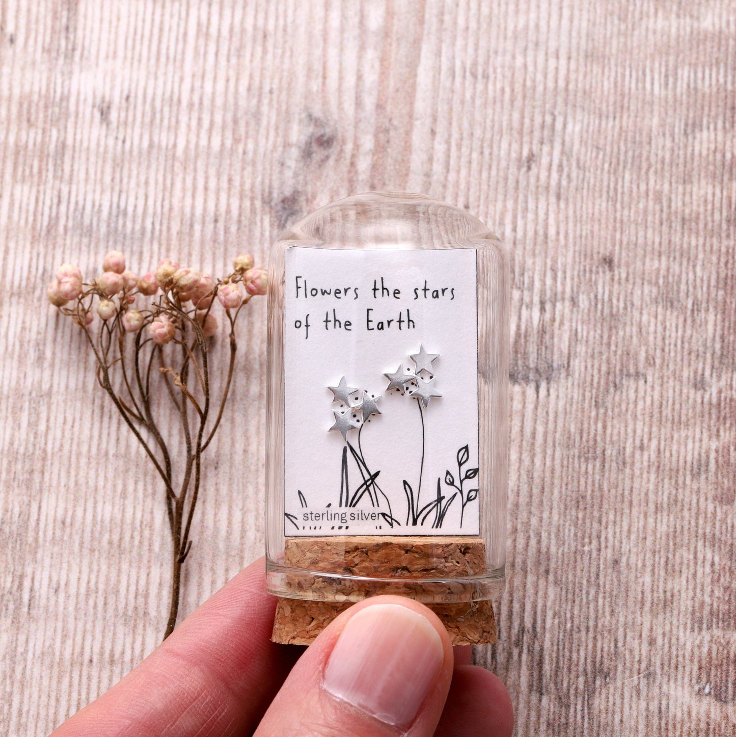 THE STARS OF THE EARTH Silver Cluster Earrings