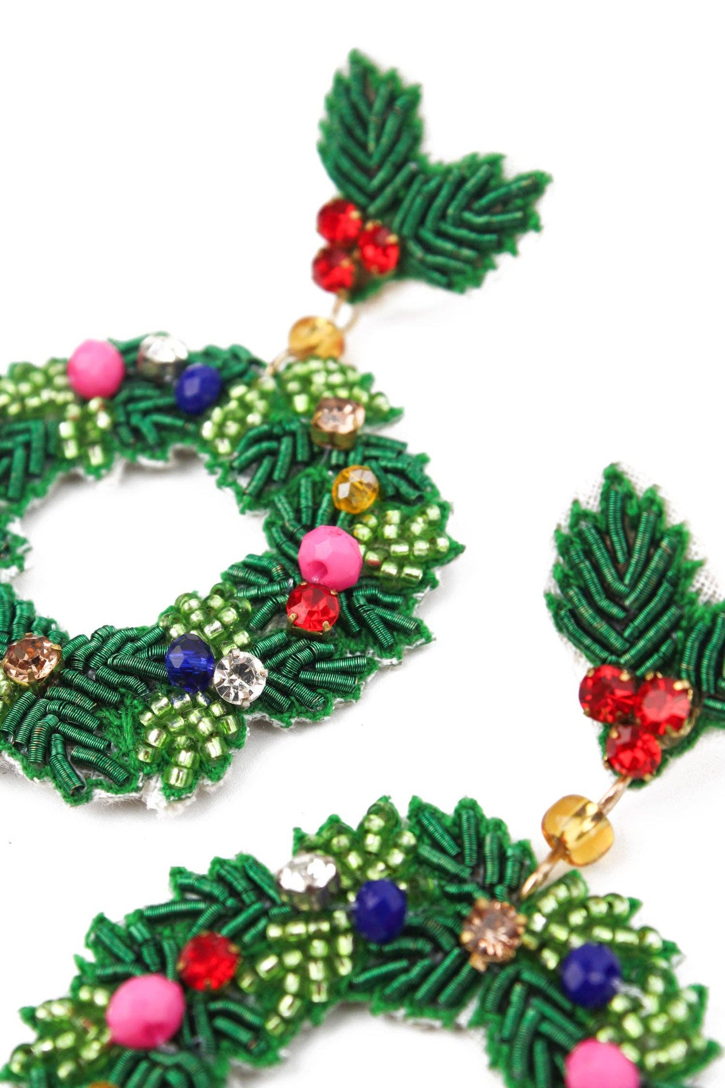 CHRISTMAS WREATH EARRINGS