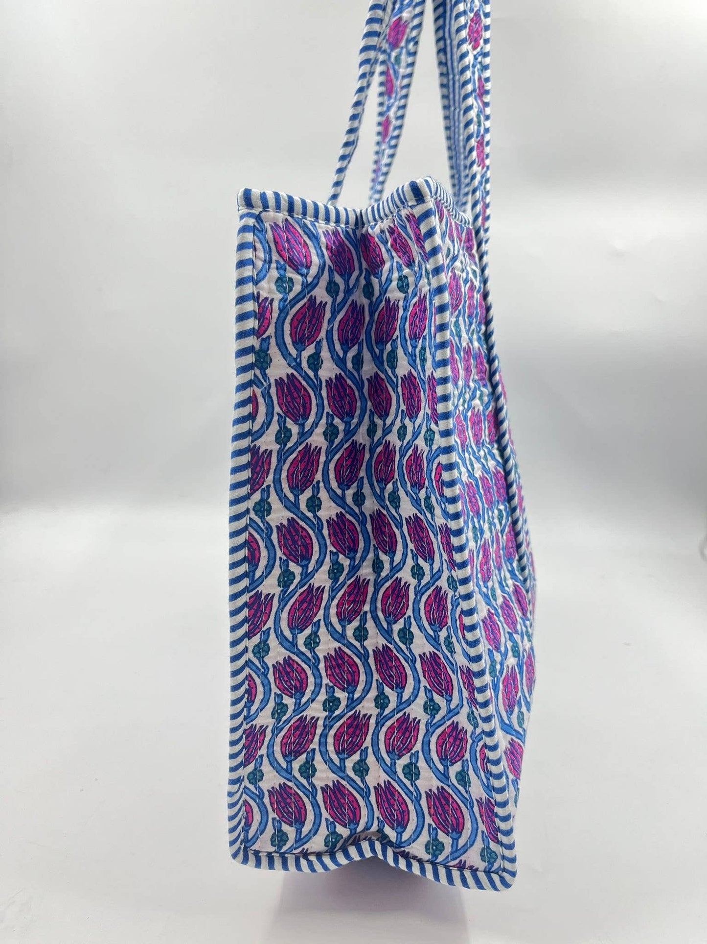 100% Cotton Kantha Quilted Boho Reversible (Small) Tote Bag