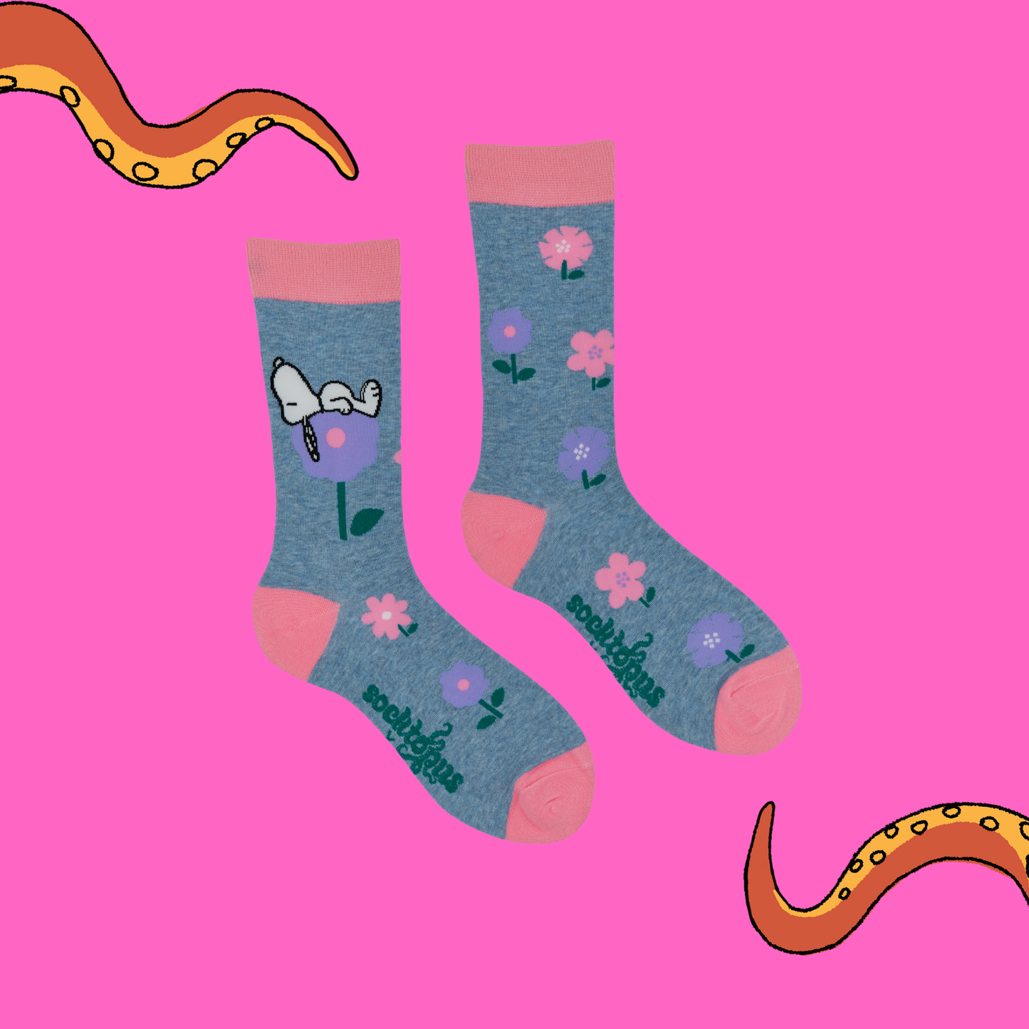 I'd Pick You Socks - Peanuts: BLUE MARL / S (UK 4-8 / EU 37-42 / US 6-10)