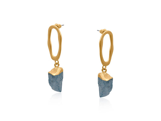 Beatrice Dream Stone Earrings: Blue