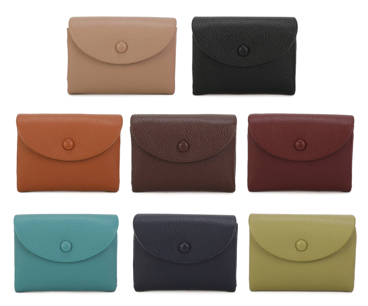 JM1761 RFID Soft Grain Compact Wallet: Beige