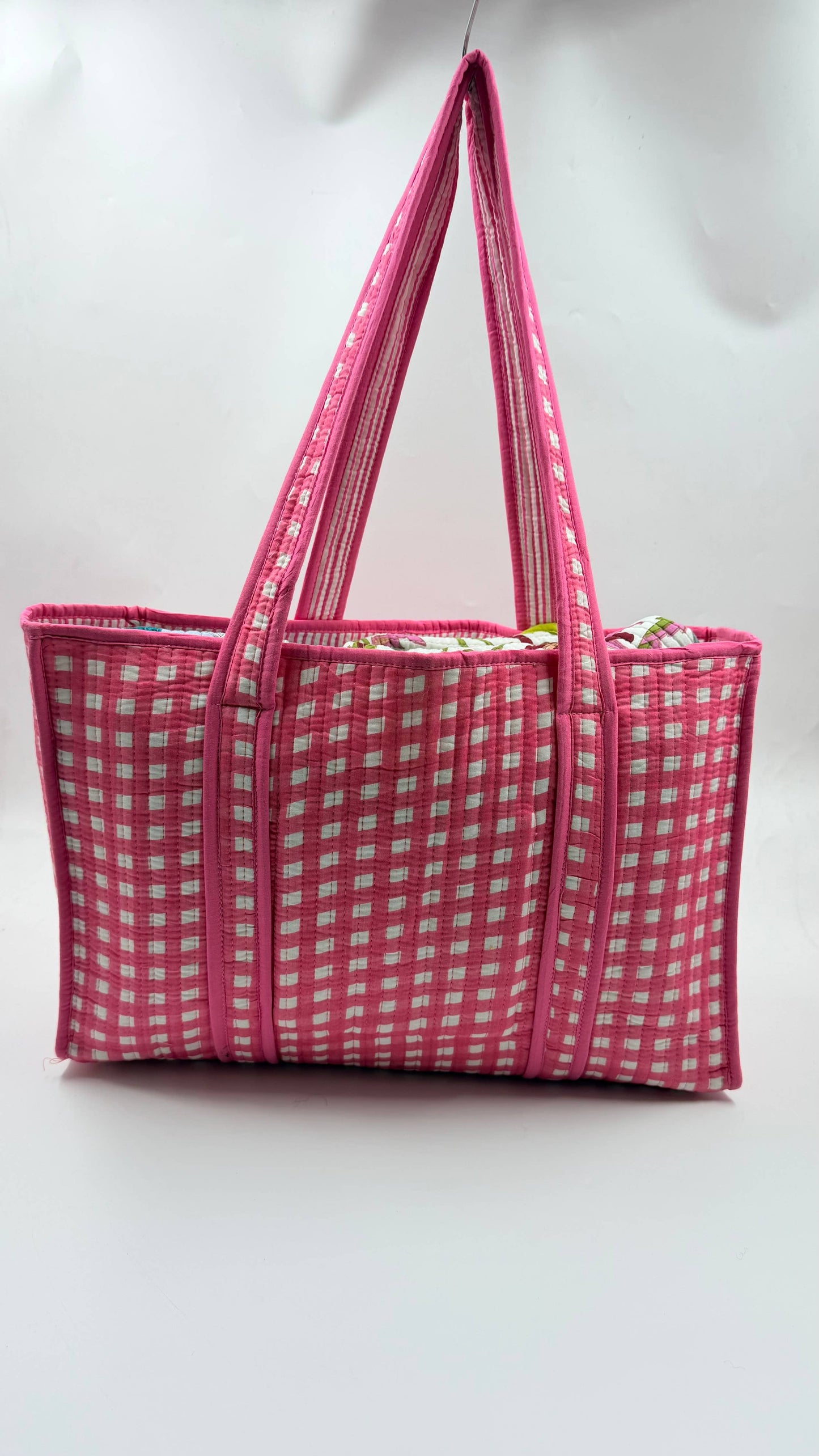 100% Cotton Kantha Quilted Boho Reversible (Small) Tote Bag