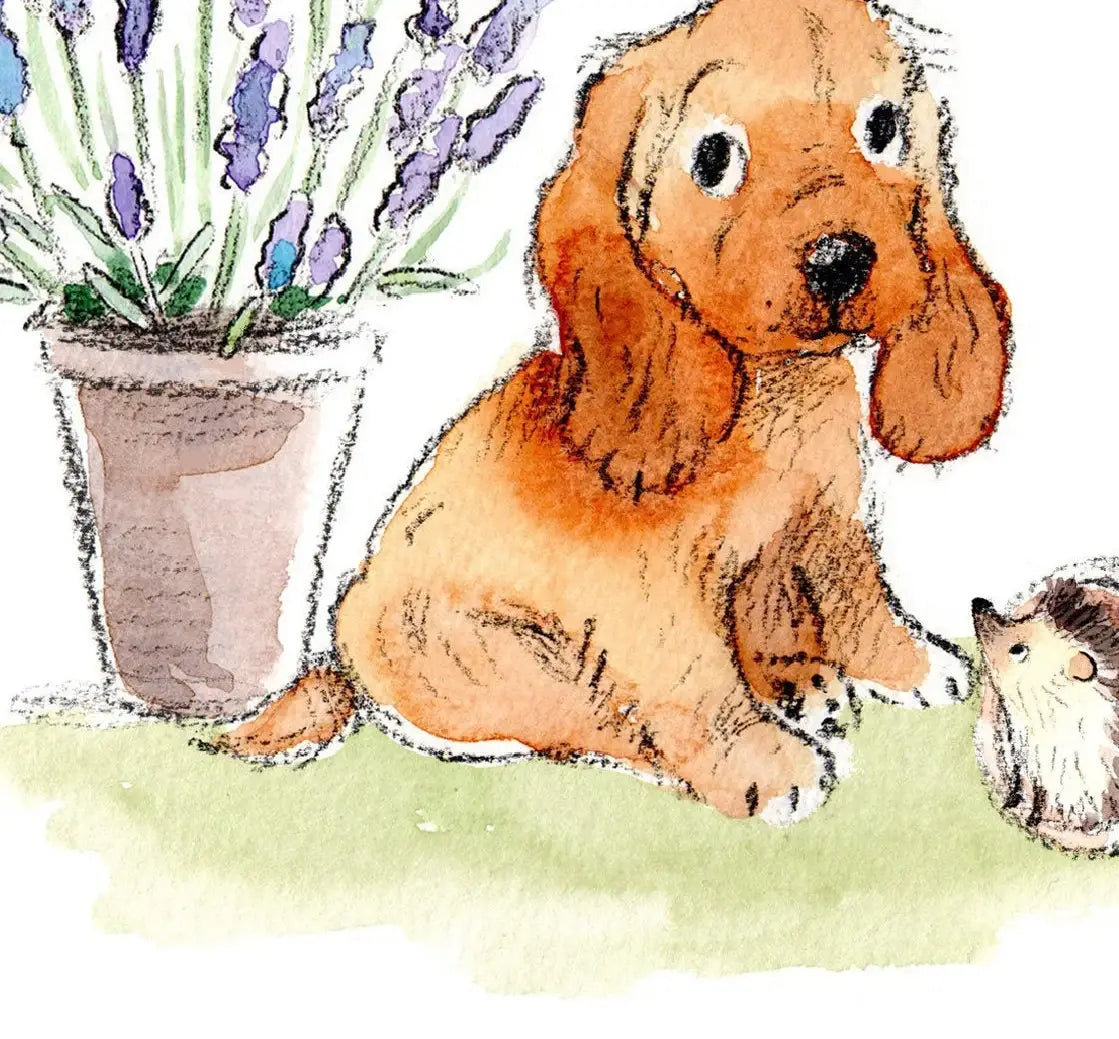 Cute Dog Card - Granddaughter Birthday - Cocker Spaniel