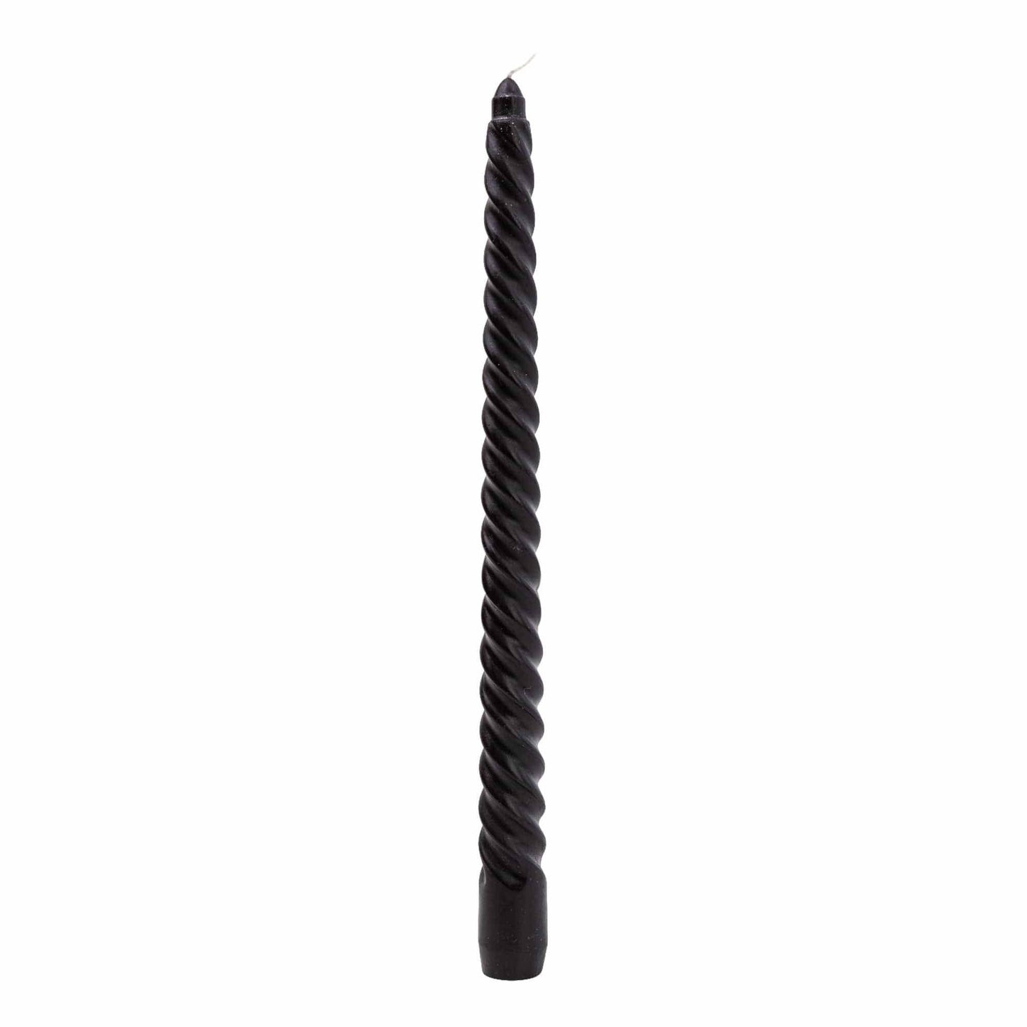 Twisted Candle in Black Set of 4