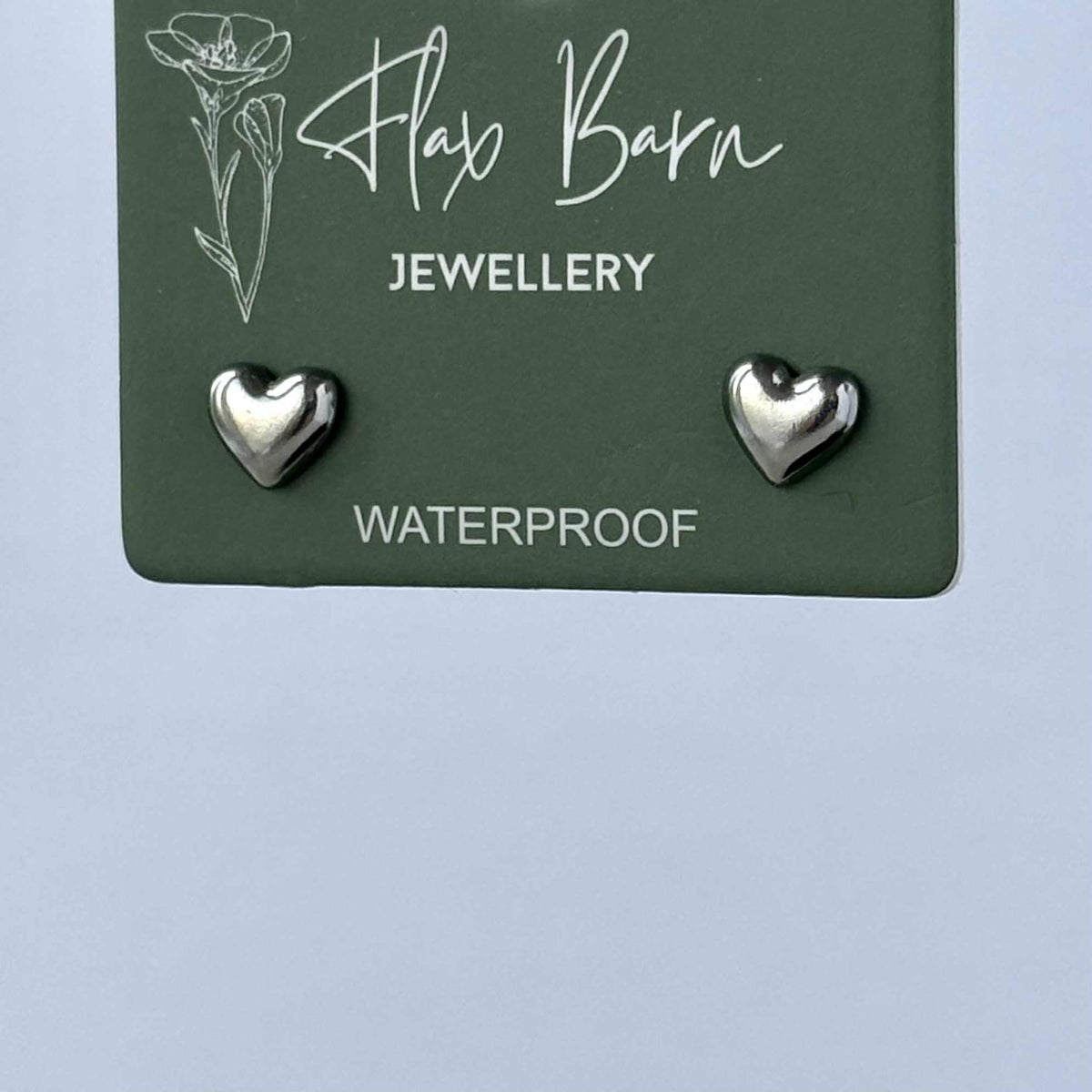 Tarnish Resistant Heart studs: Silver
