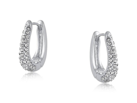 SOFIA SMALL HOOP EARRINGS: SILVER