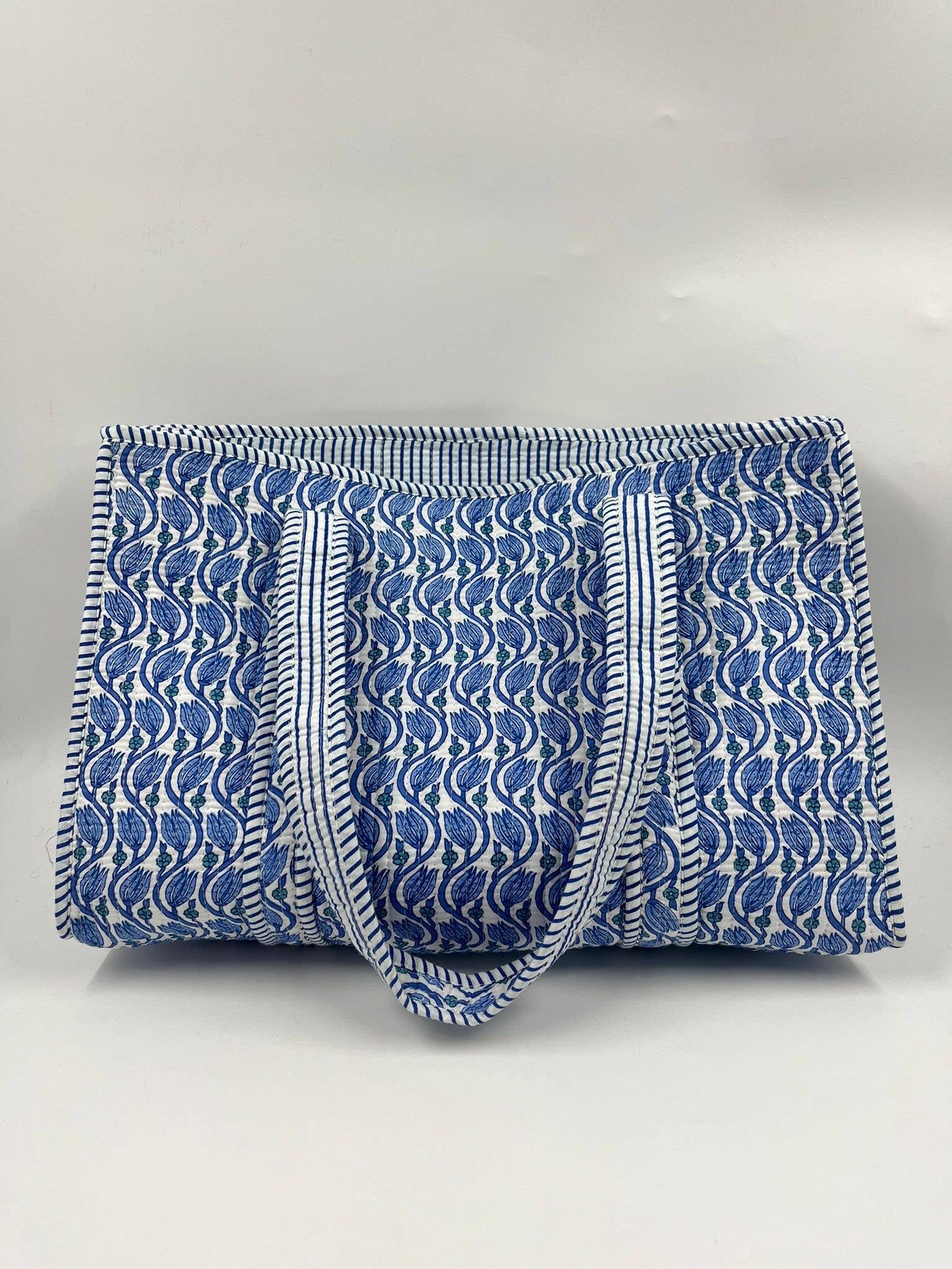 100% Cotton Kantha Quilted Boho Reversible (Small) Tote Bag