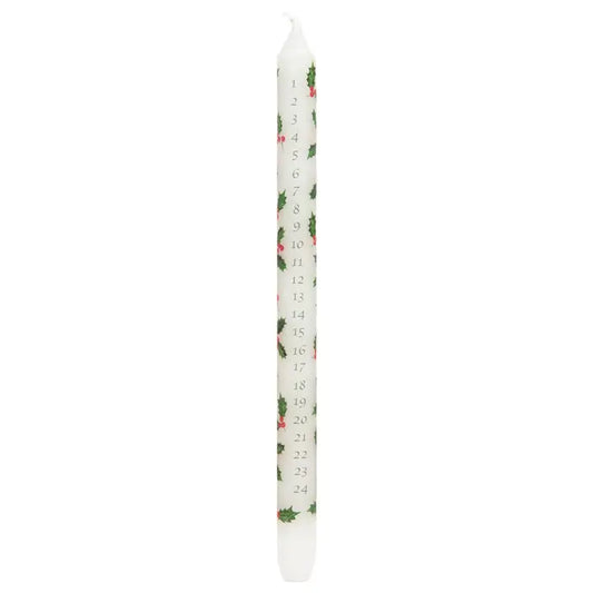 Holly Christmas Advent Candles