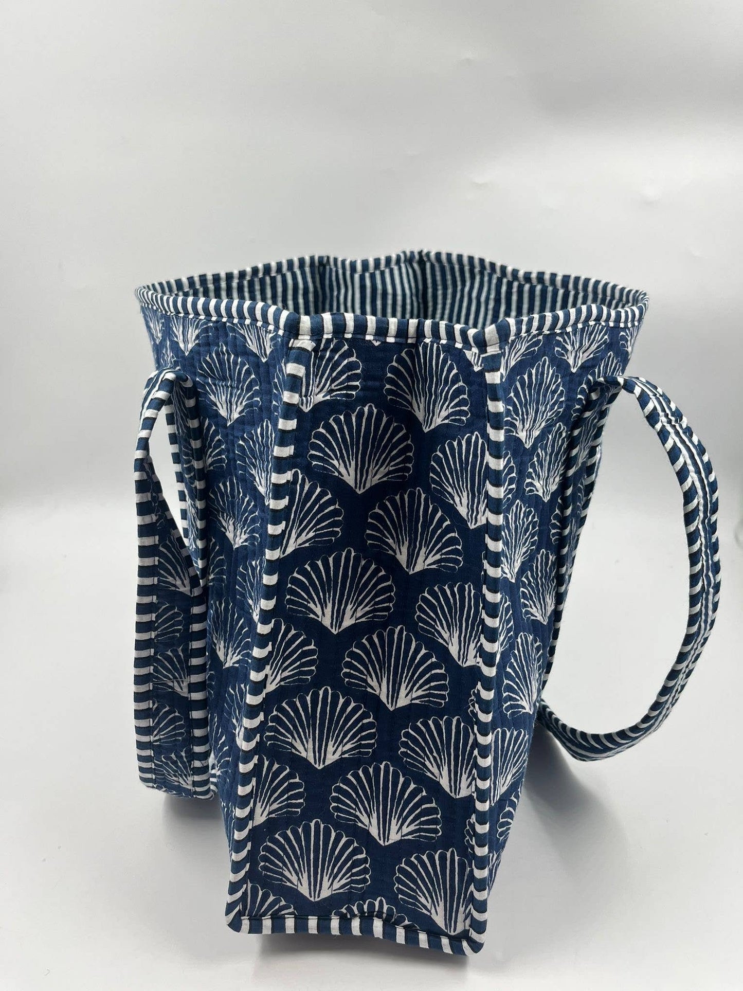 100% Cotton Kantha Quilted Boho Reversible (Small) Tote Bag