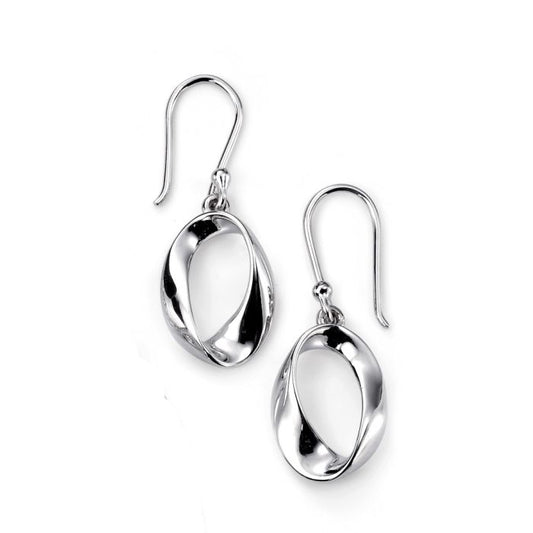Gecko - Open twist oval drop earring