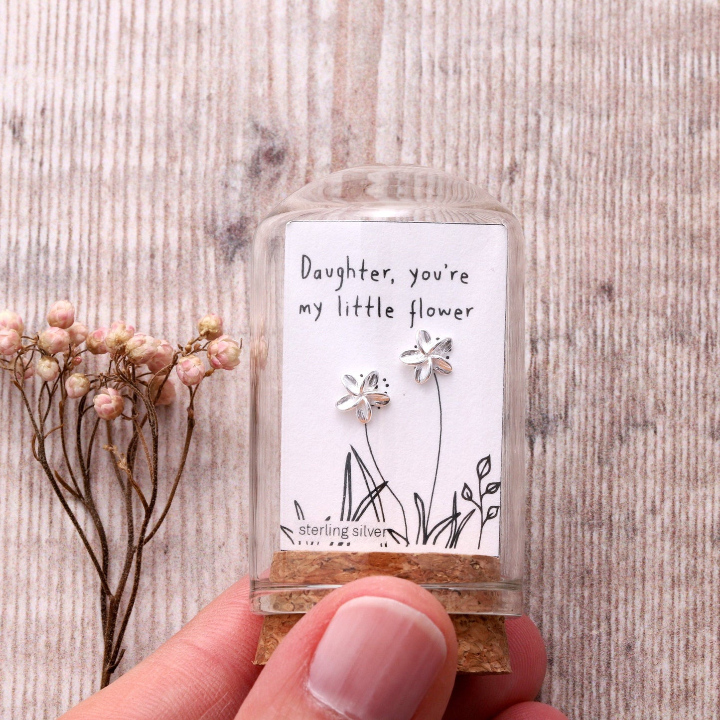 TT51103 DAUGHTER FLOWER flower earrings /SILVER