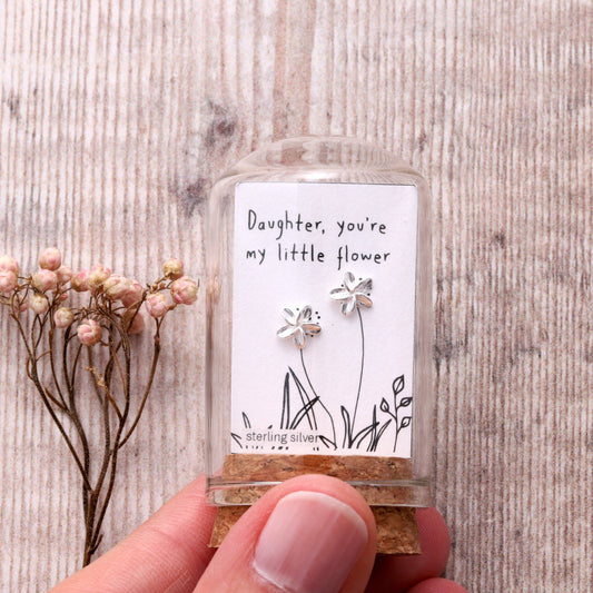 TT51103 DAUGHTER FLOWER flower earrings /SILVER