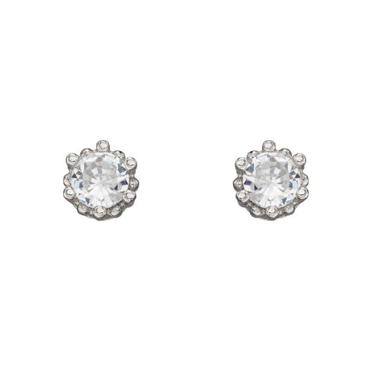 Gecko - Dotted Edge round stud earrings