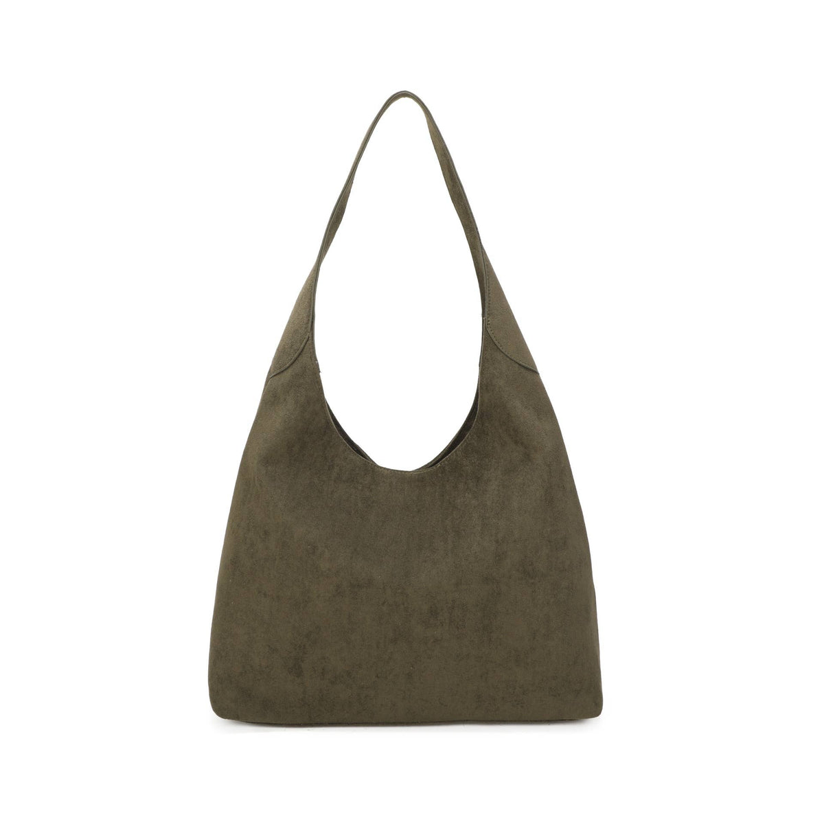 JM1709 Faux Suede Slouchy Hobo Shoulder Bag: Green