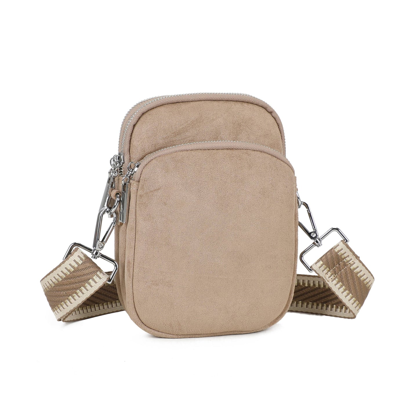JM1718 Everyday Crossbody Bag with Wide Strap: Coffee