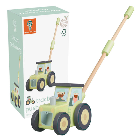 NEW! Tractor Wooden Boxed Push Along