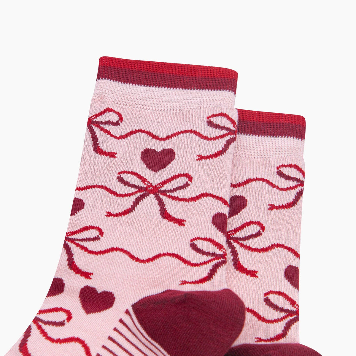 Ribbon Bow Women's Bamboo Socks in Soft Pink: UK 3-7 | EU 36-40 | US 5-9
