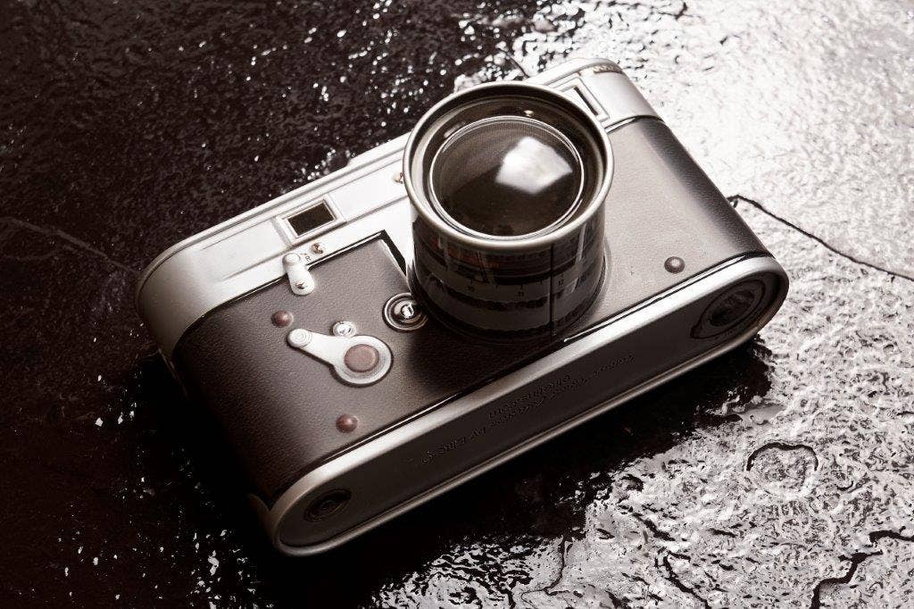 Vintage Camera Tin With Fudge