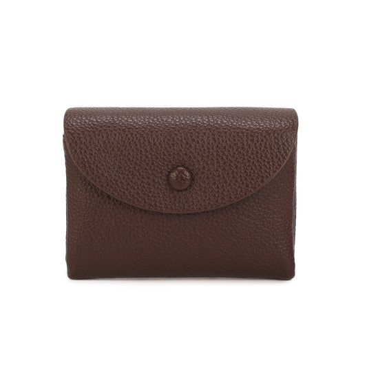 JM1761 RFID Soft Grain Compact Wallet: Coffee