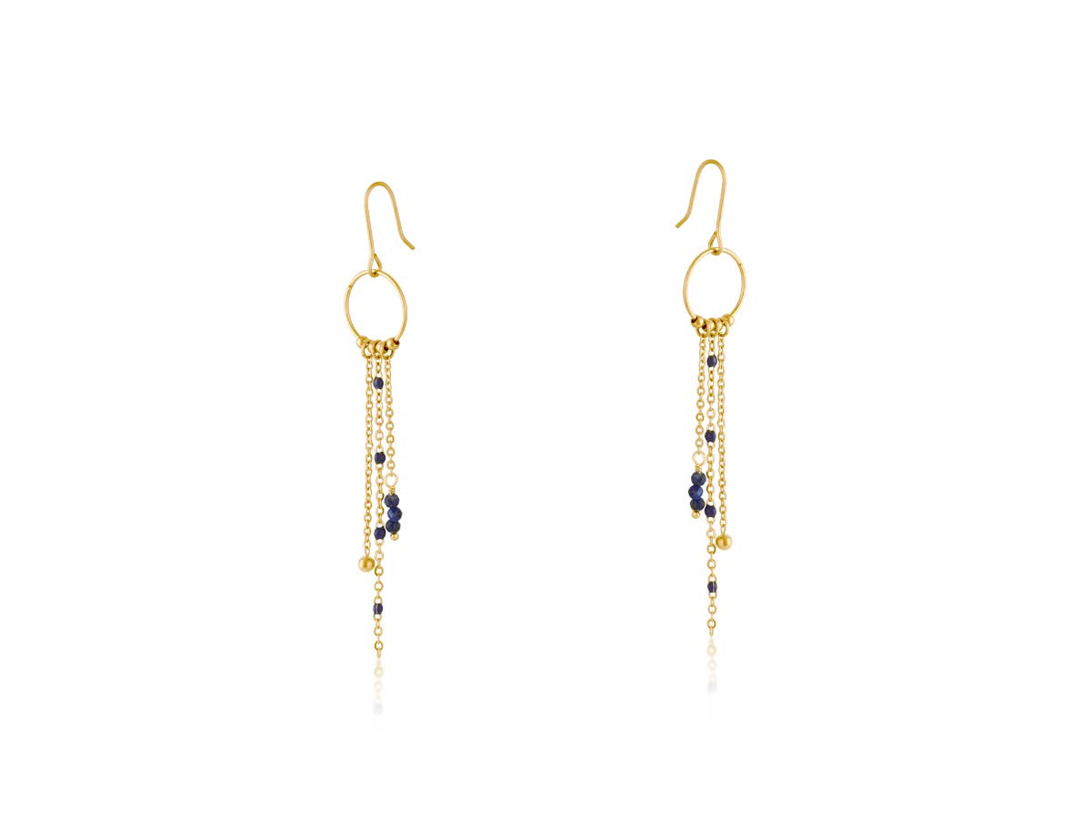 SONYA STAINLESS STEEL EARRINGS: BLUE