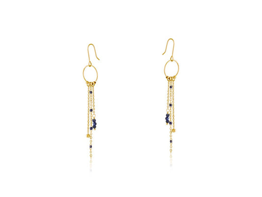 SONYA STAINLESS STEEL EARRINGS: BLUE