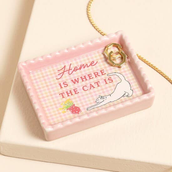 Sale - Home Is Where The Cat Is Trinket Dish