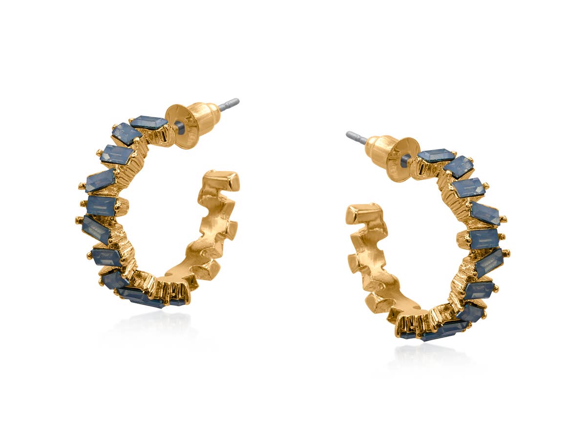 Sirens Home Hoop Earrings: Blue