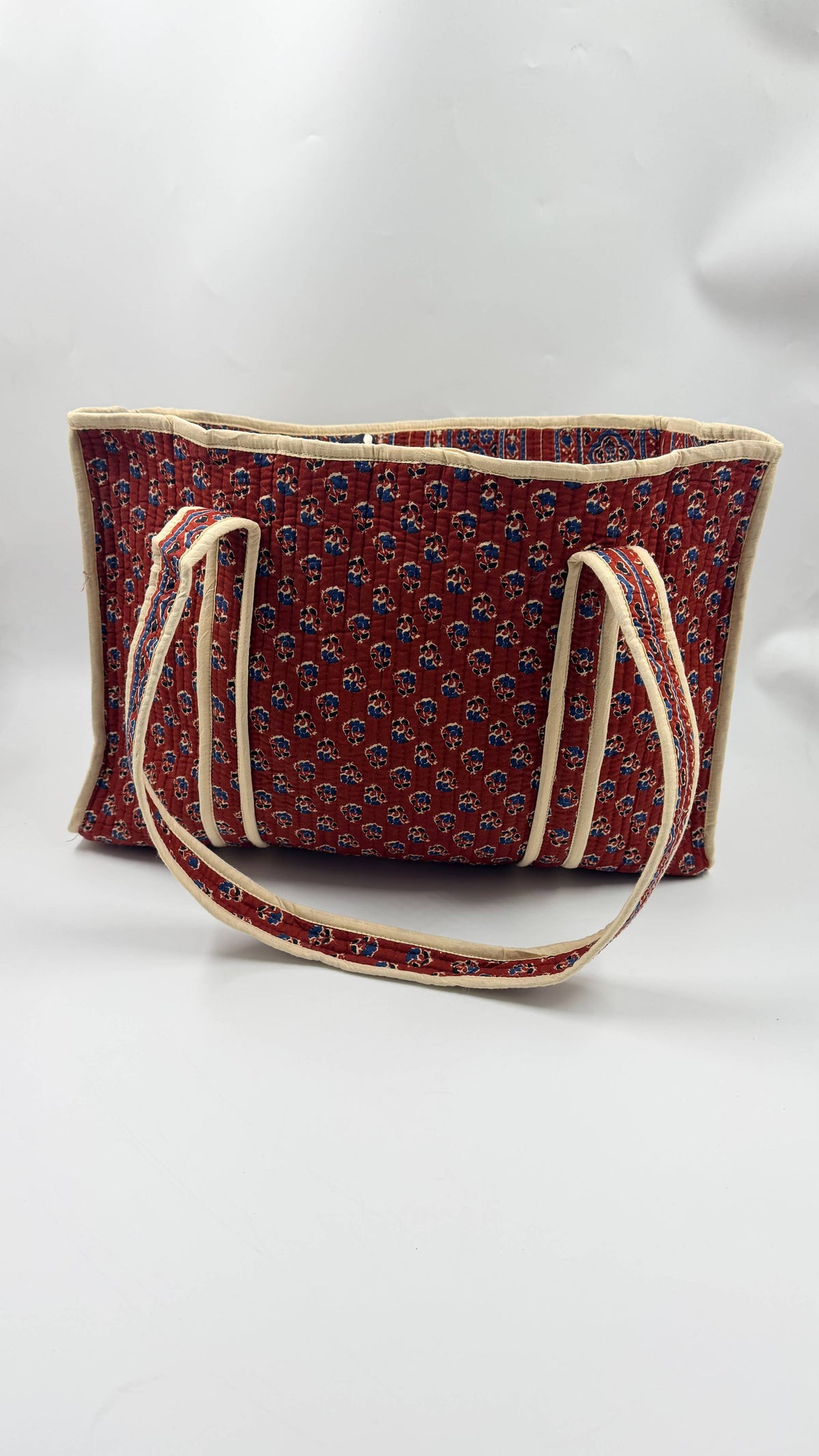 100% Cotton Kantha Quilted Boho Reversible (Small) Tote Bag