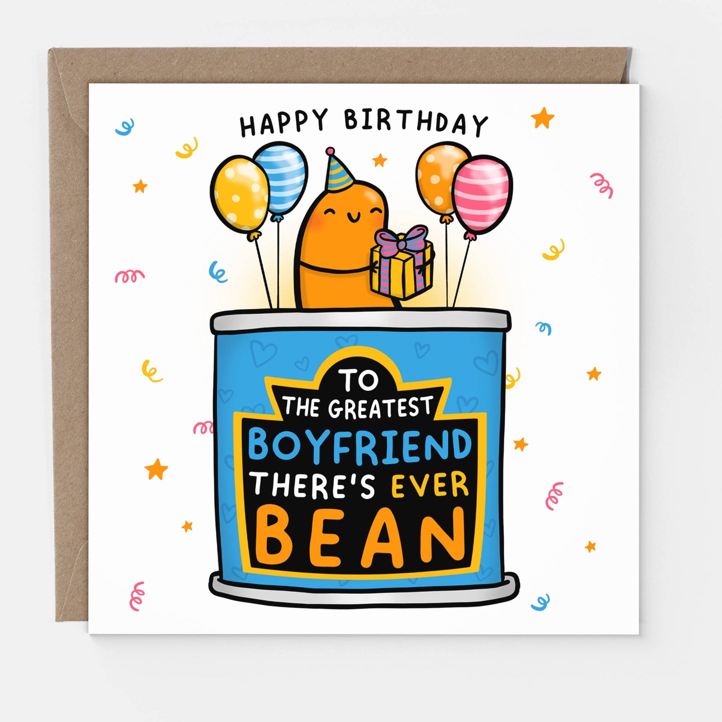 Greatest Boyfriend Ever Bean - Funny Birthday Card for Him