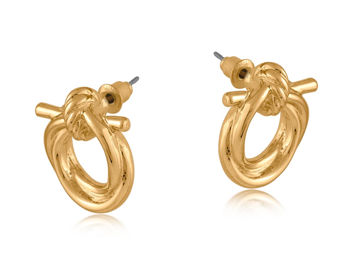 Lima Knotted Stud Earrings: GOLD