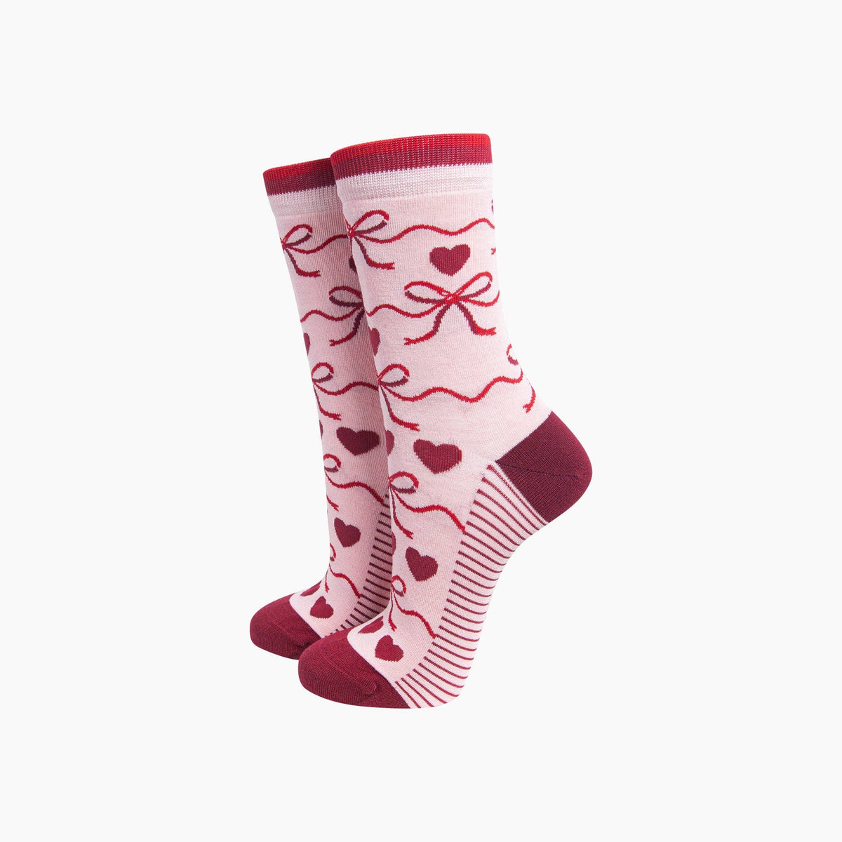 Ribbon Bow Women's Bamboo Socks in Soft Pink: UK 3-7 | EU 36-40 | US 5-9