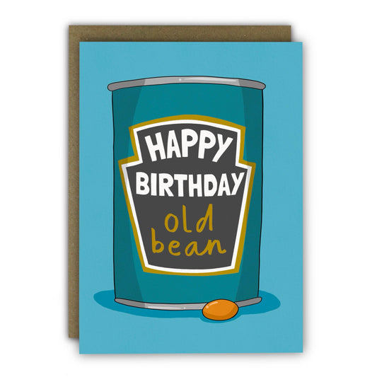 Funny Birthday Card - A6 - Old Bean Baked Bean Cheeky Card: Naked