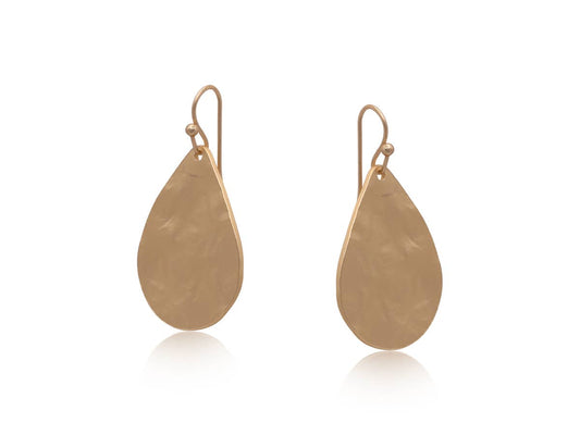CHRISTA ROUGH CUT METAL EARRINGS: GOLD