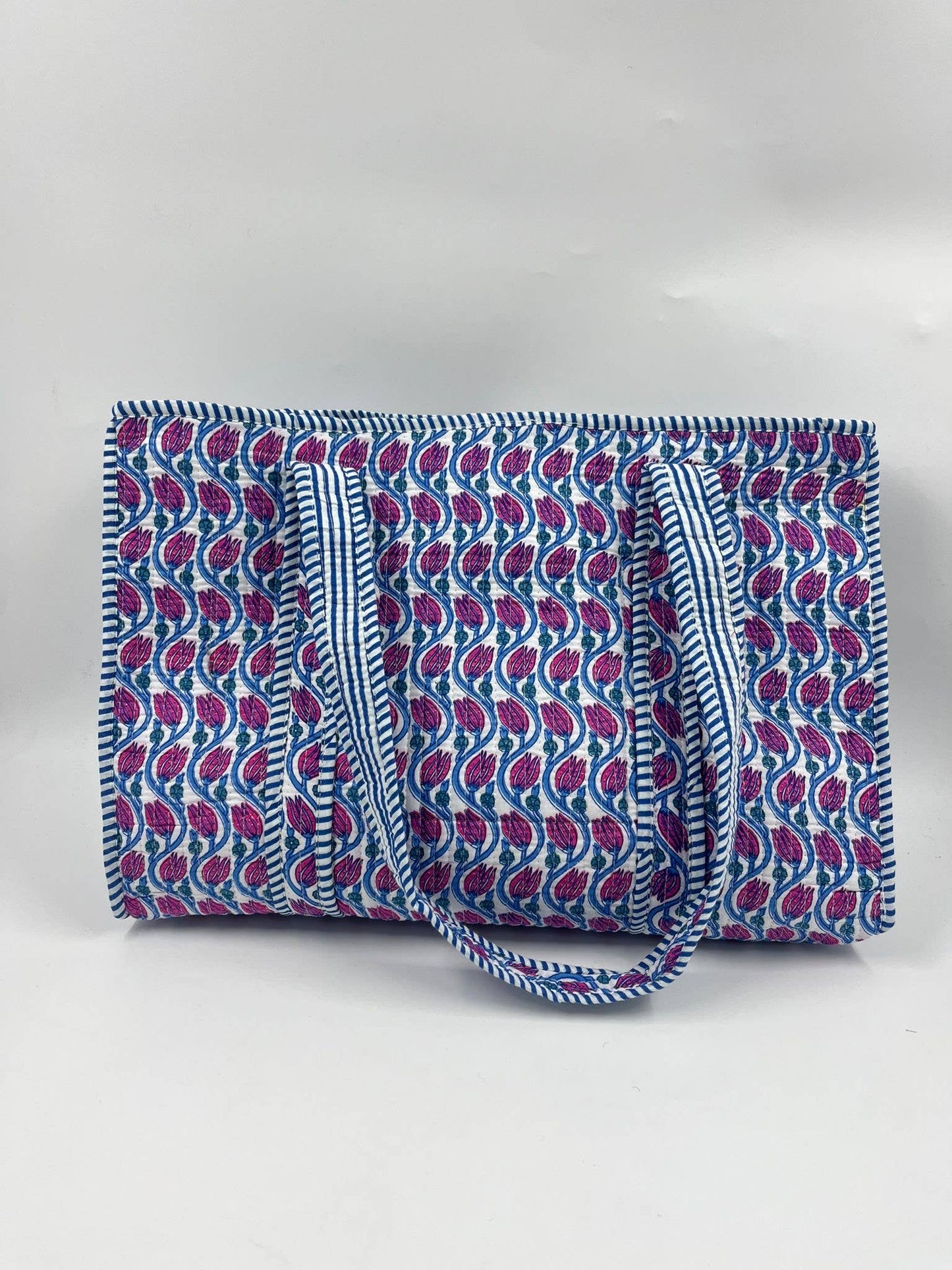 100% Cotton Kantha Quilted Boho Reversible (Small) Tote Bag