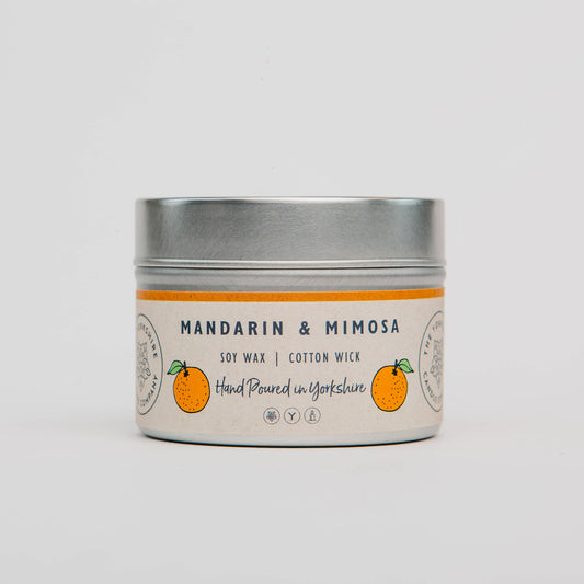 Mandarin & Mimosa Small Tin | Scented Candle | Soy Wax