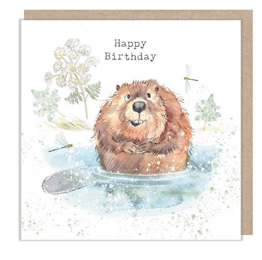Birthday card - Beaver 'Down by the River' range - RIV02