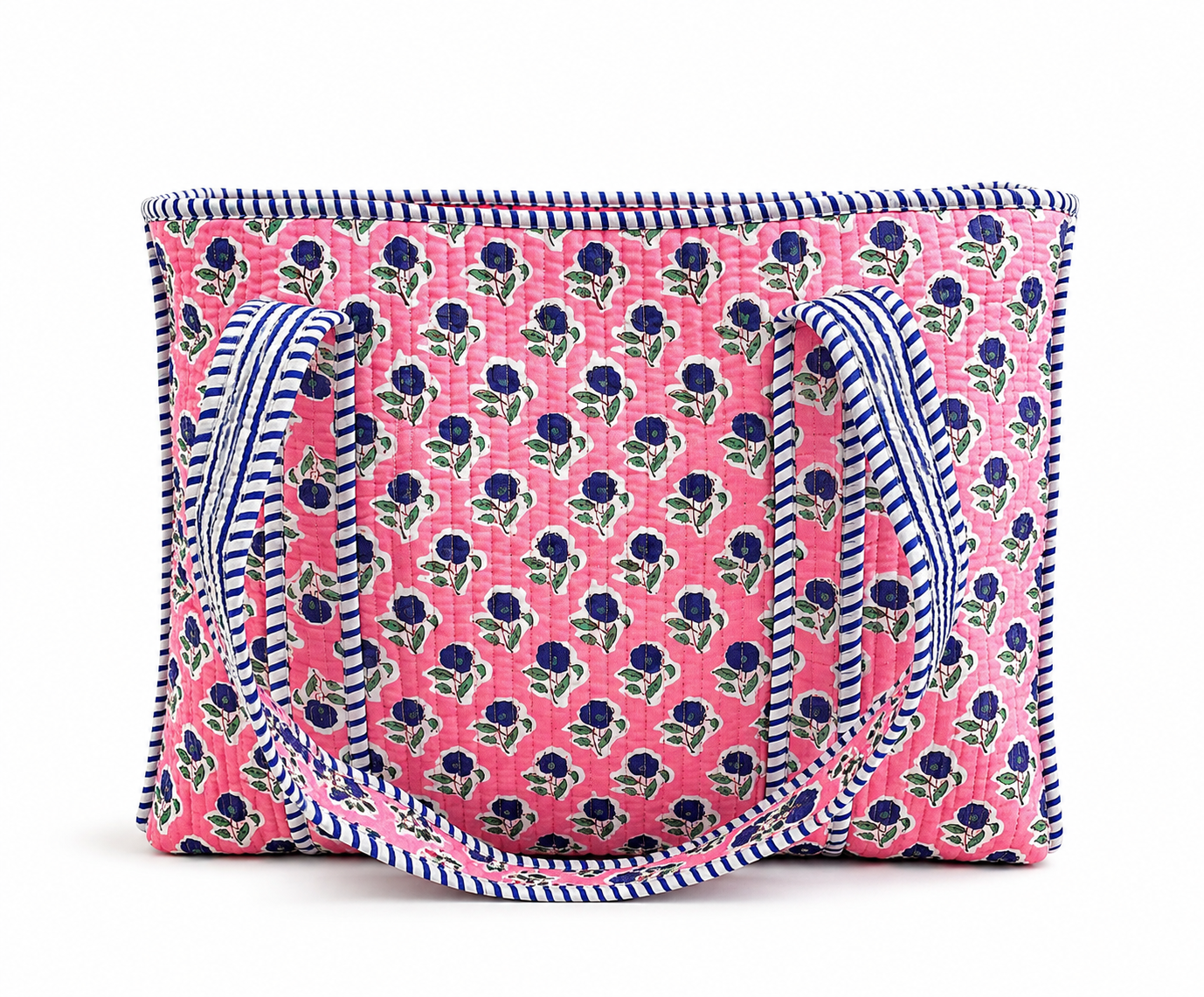 100% Cotton Kantha Quilted Boho Reversible (Small) Tote Bag
